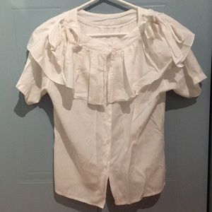 White Blouse With Ruffles